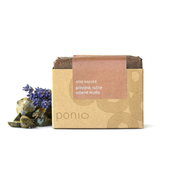 handmade natural soap with aloe ferox resin and lavender essential oil